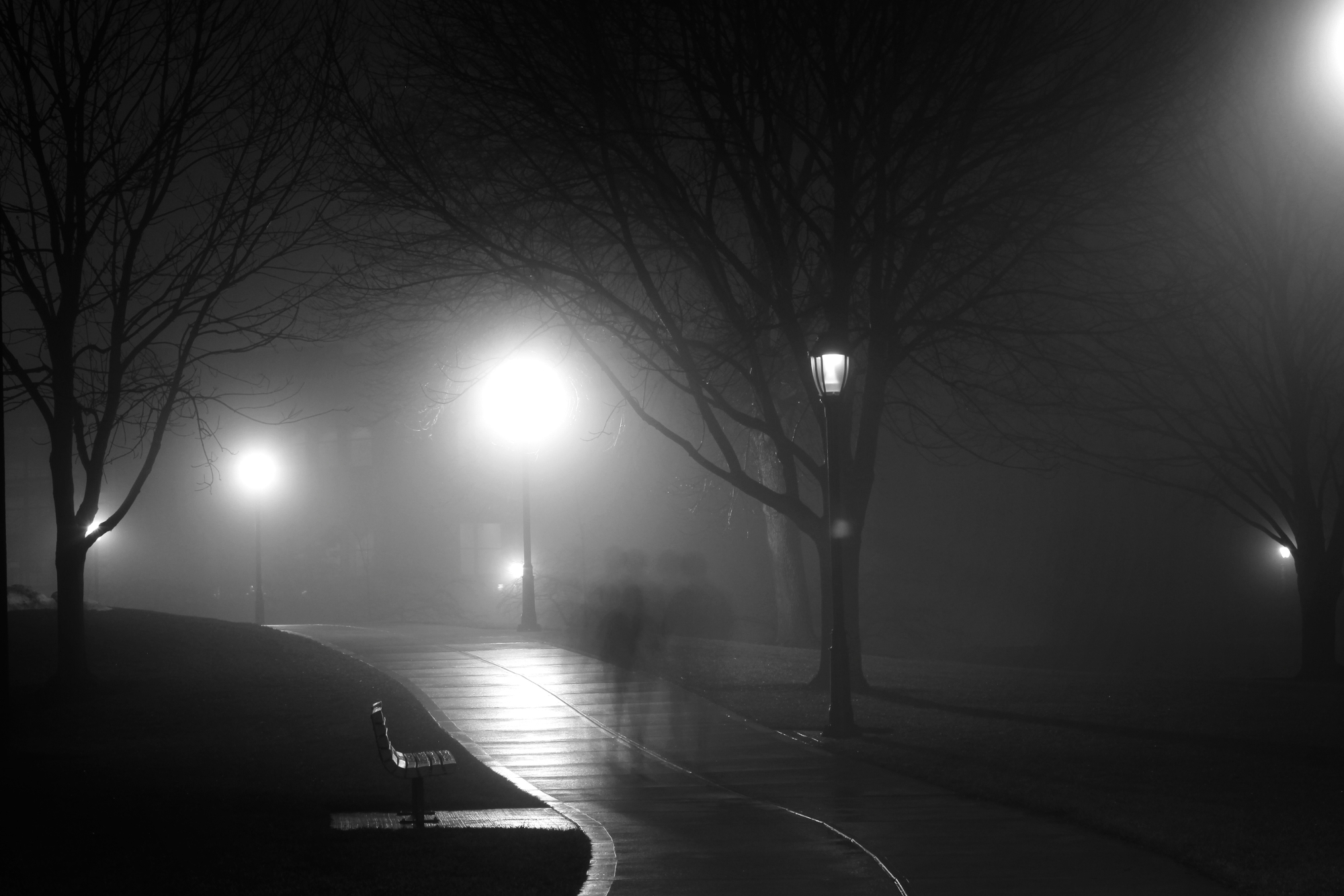 Foto de una noche difuminada